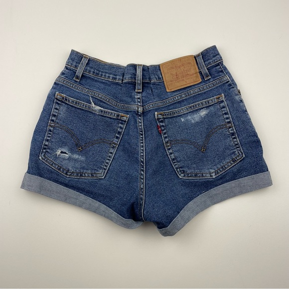 Vintage LEVI'S High Waisted Jeans Shorts - Picture 1 of 6